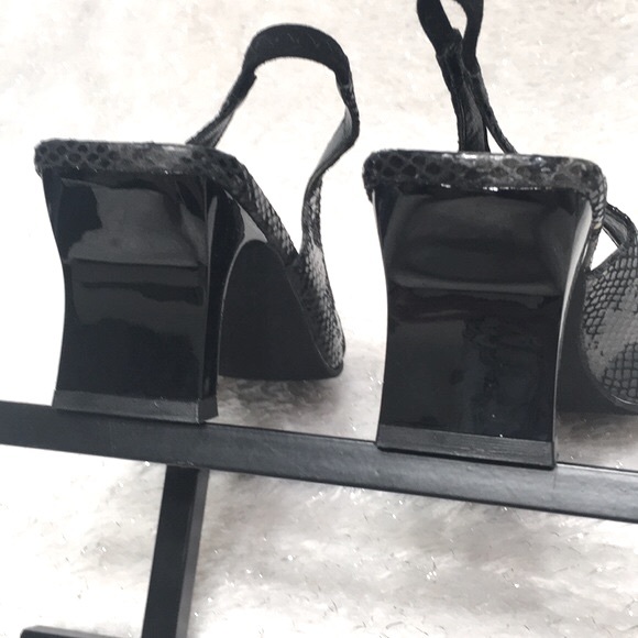 Vintage snakeskin square shoe - Picture 3 of 8